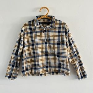 Vintage plaid zip up sweater.